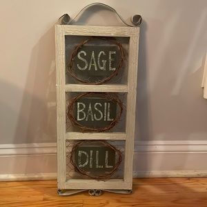 Garden herbs wall decor